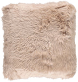 Long-Wool Sheepskin Cushion | 50x50 cm Warm Sand