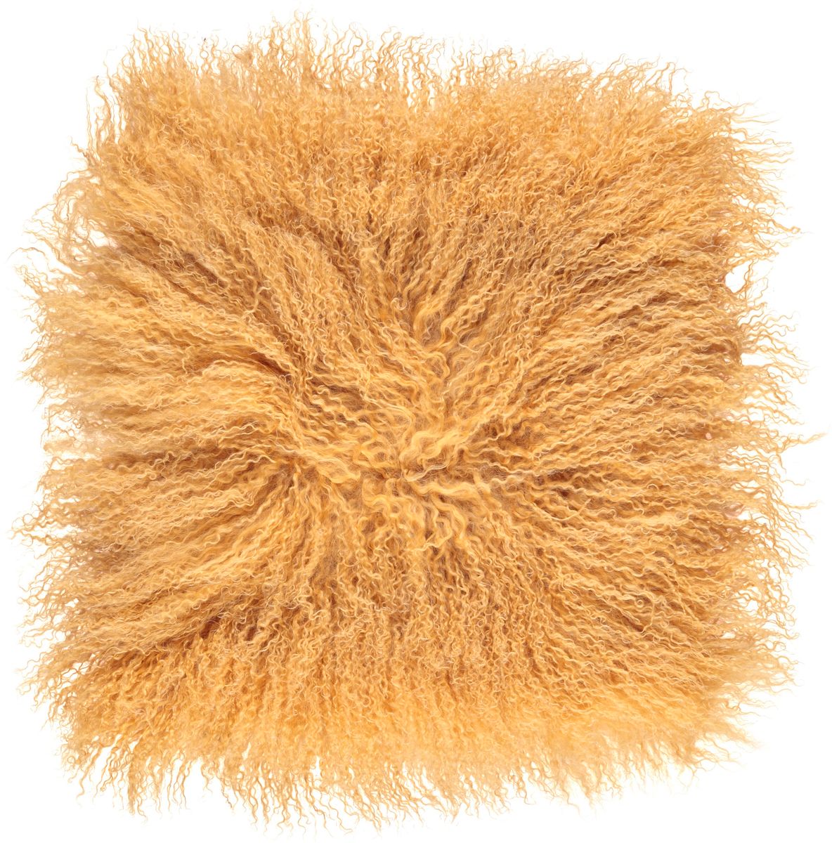 Curly Cushion | 16x16 in Imperial Yellow