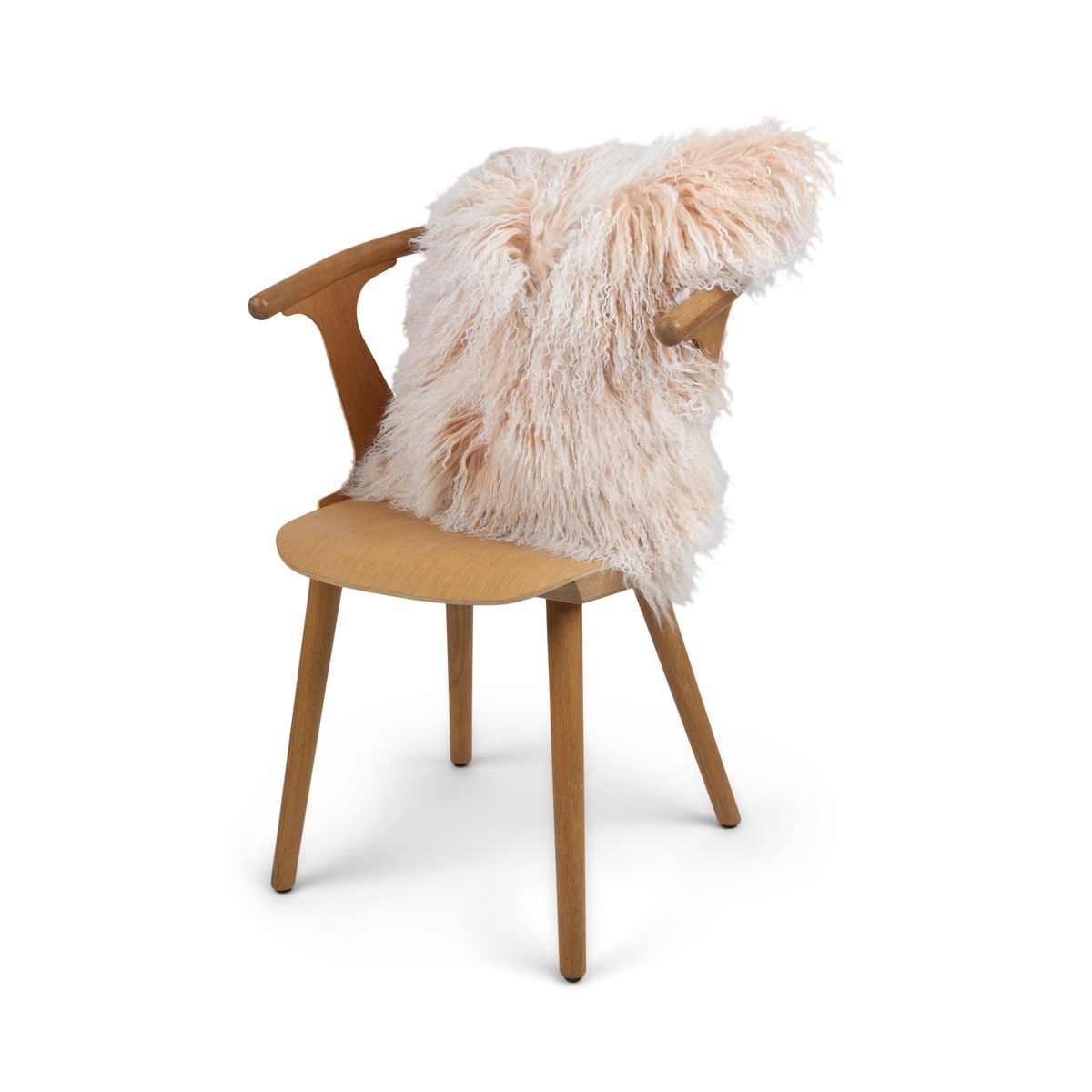 Sheepskin Cushion | Tibet | 20x20 in Arctic Sunrise