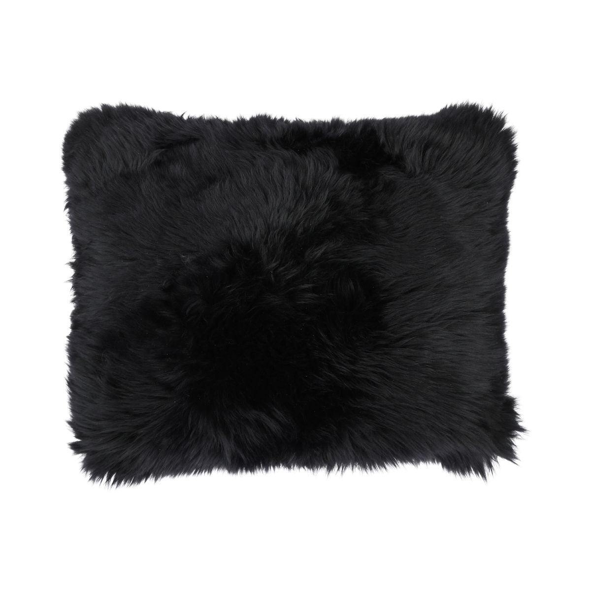 Sheepskin Cushion | Long Wool | New Zealand | Rectangular Black
