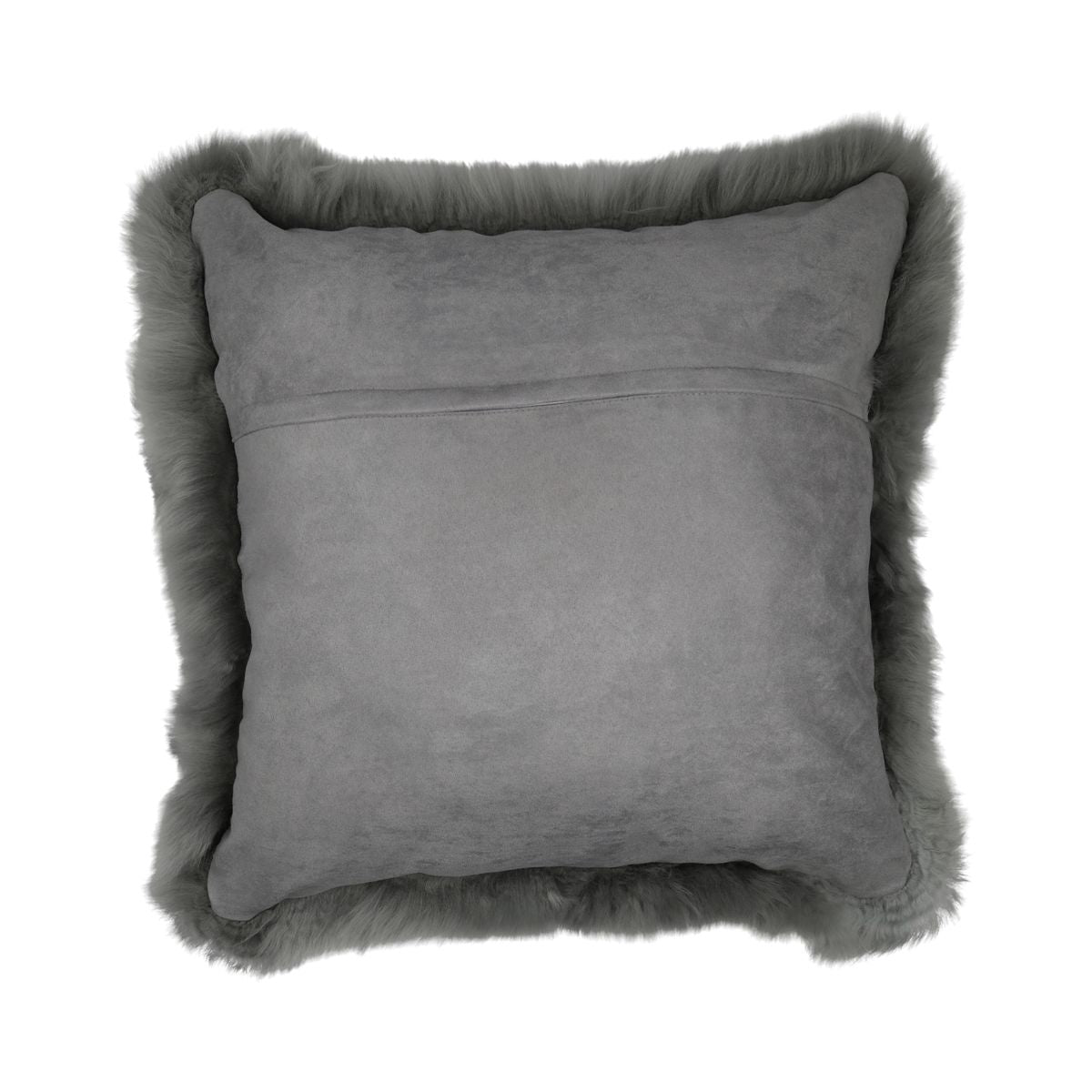 Sheepskin Cushion | Long Wool | New Zealand | Square Light Grey