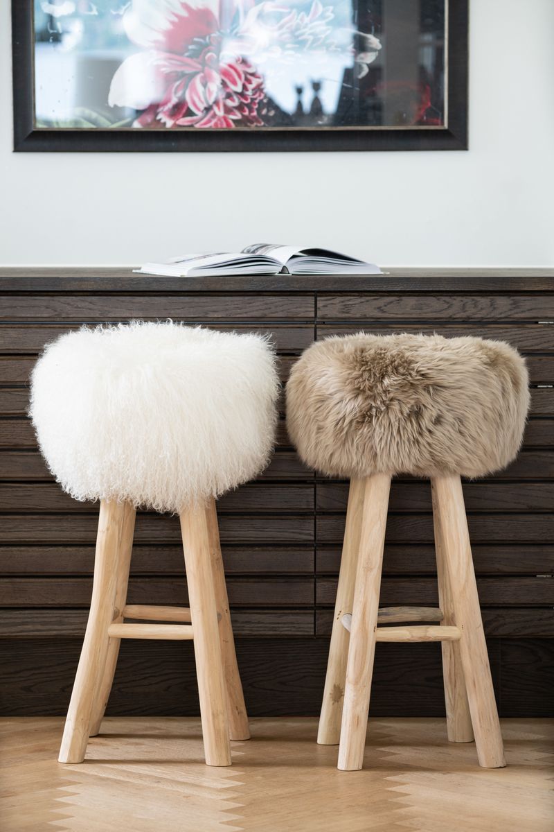 Long Wool Stool Cover