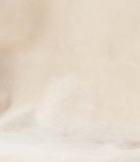 Throw of Short Wool Double Face Ivory