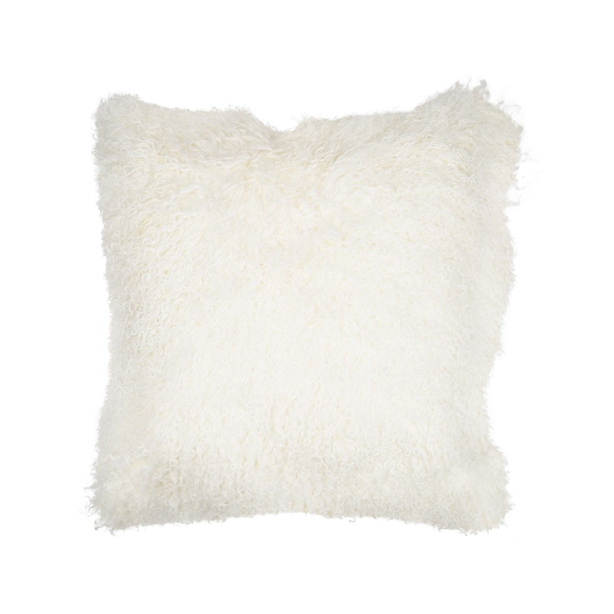 Sheepskin Cushion | Tibet | 20x20 in Snow White