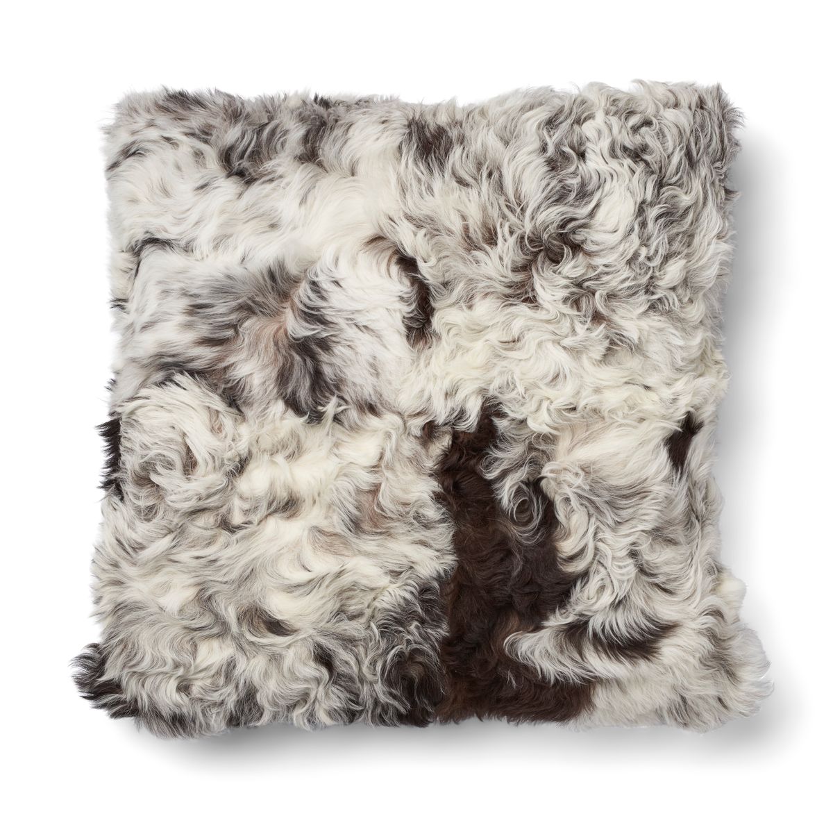 Tigrado Lamb Cushion | Doublesided  Black/White Mix