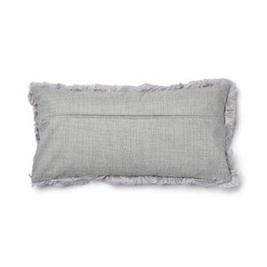 Alpaca Cushion | Long Wool Ash Grey