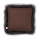 Long-Wool Sheepskin Cushion | 52x52 cm Brown/Walnut