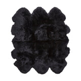 New Zealand Sheepskin | Long Wool | Rug 180x162 cm Black