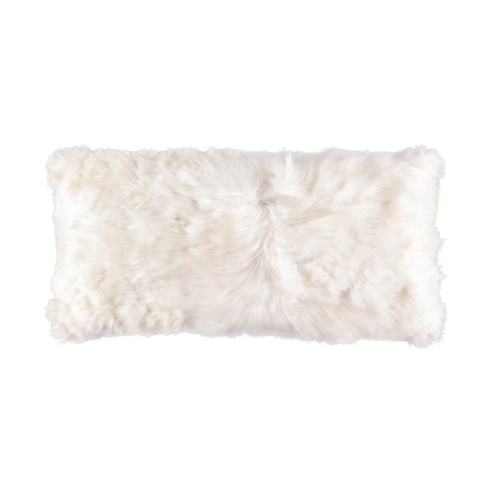 Alpaca Cushion | Long Wool White