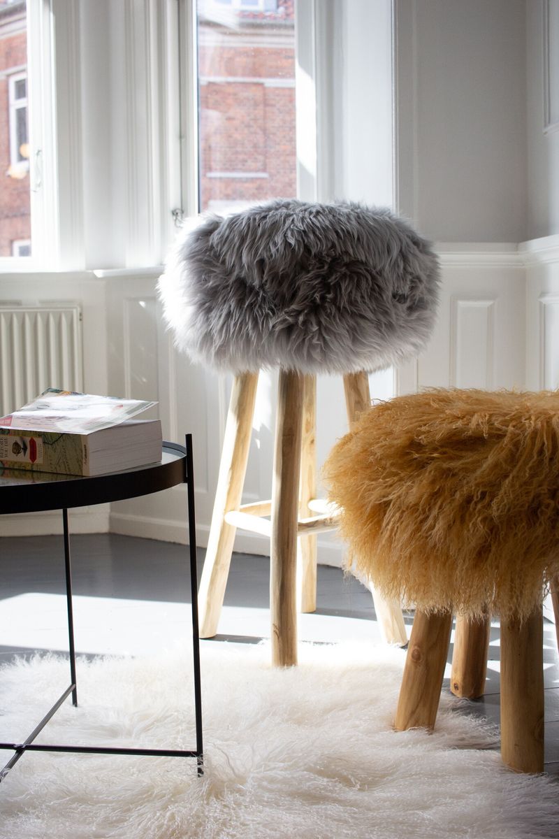 Long Wool Stool Cover