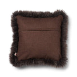 Wool Cushion | LW trim  | 52x52 cm Brown/Walnut