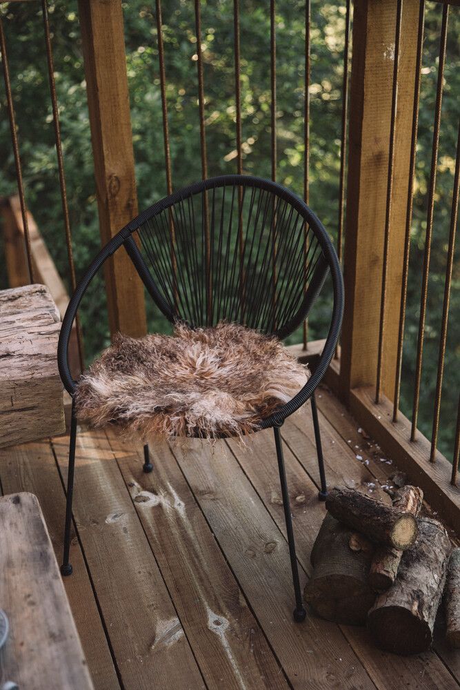 Curly Sheepskin Seat Cover Sunset
