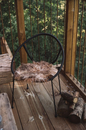 Curly Sheepskin Seat Cover Sunset