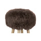 Theo Bar Stool + Cover | Oak Legs | New Zealand Sheepskin Walnut