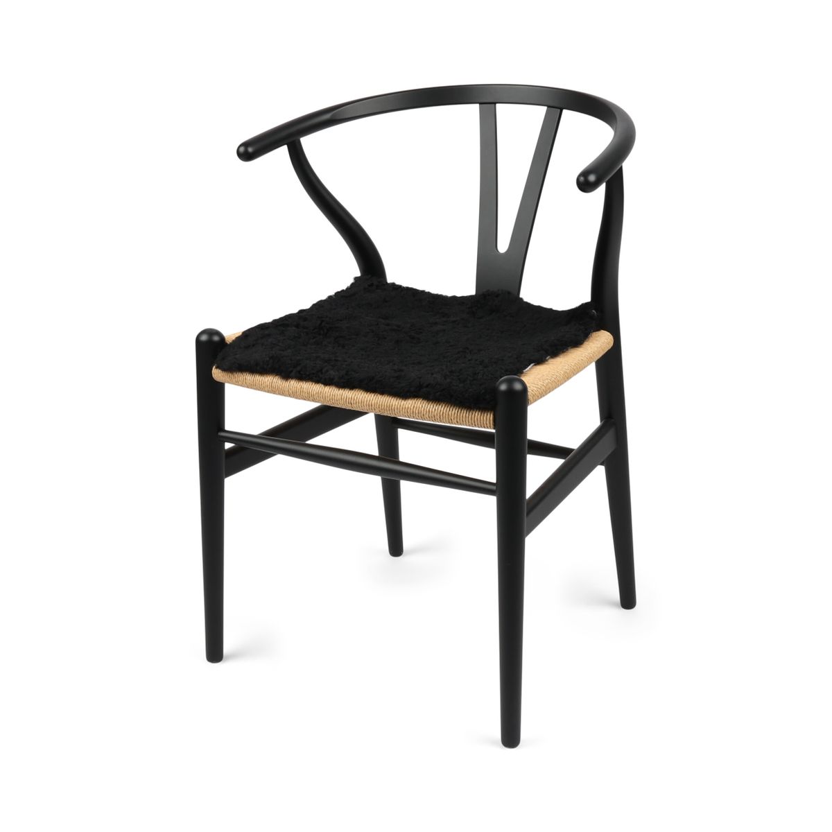 Short Wool Seat Cover | New Zealand | Square Black
