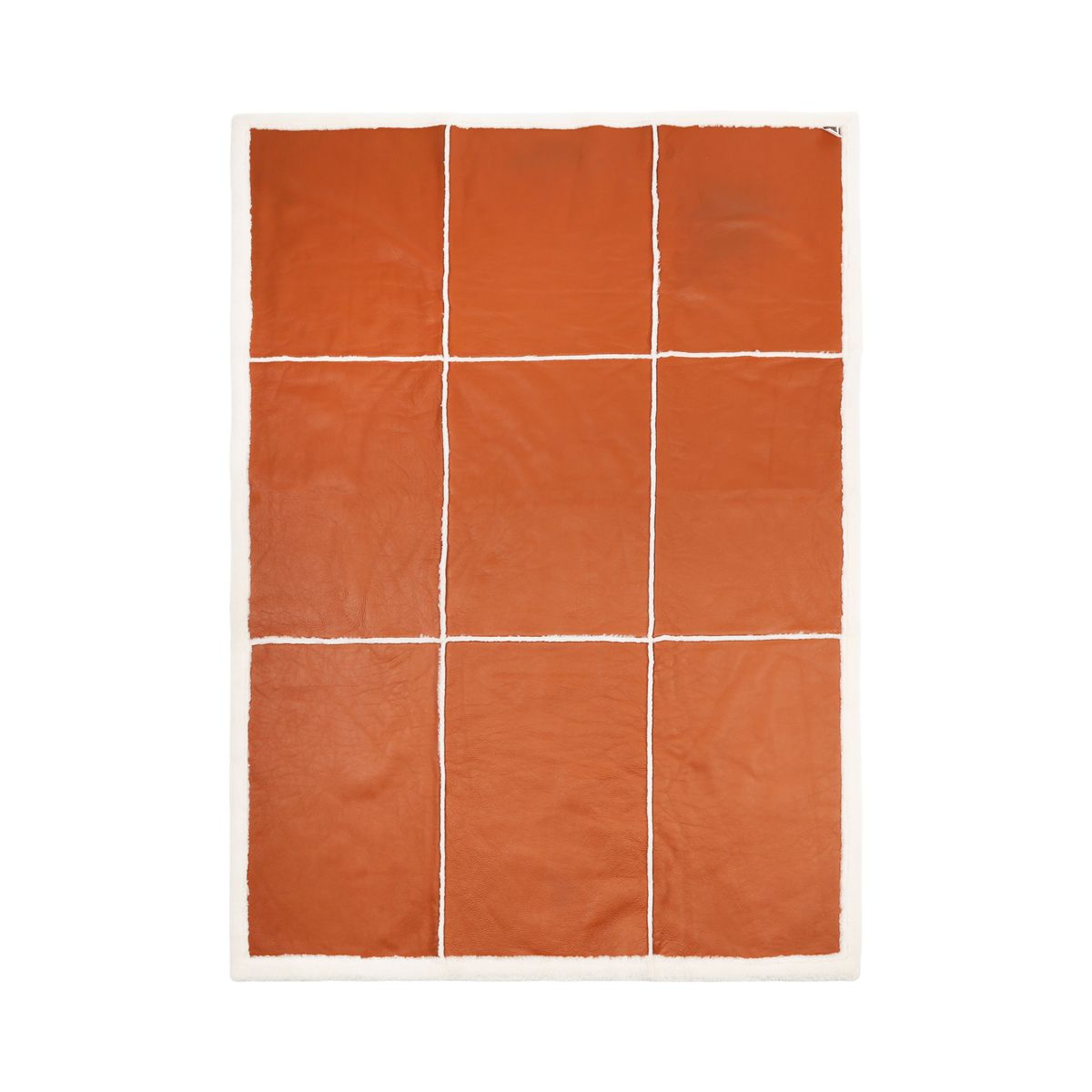 Addison Throw Leather Brown/Ivory