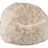 Round Sheepskin Bean Bag | Long Wool | Medium | Large Linen