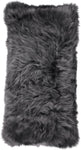 Long-Wool Sheepskin Cushion | 28x56 cm Steel