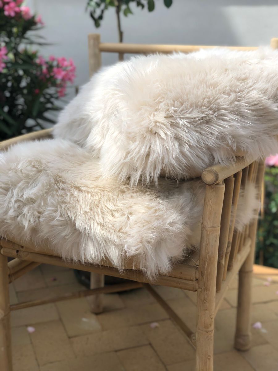 Long-Wool Sheepskin Cushion | 50x50 cm