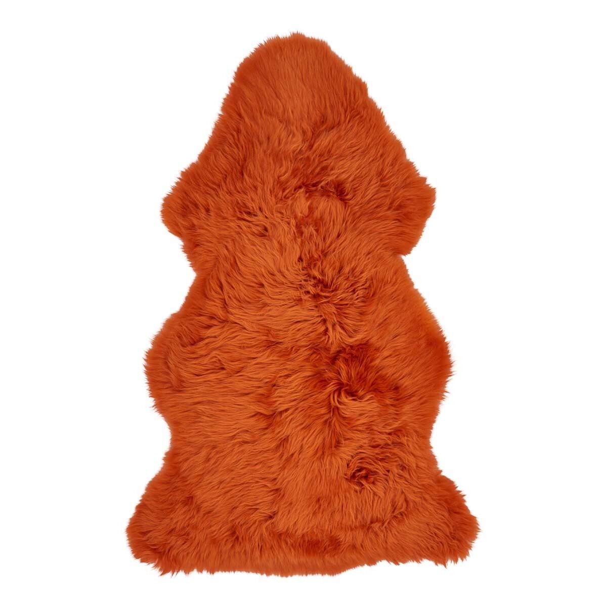 New Zealand Sheepskin | Long Wool | 45x24 in Rust