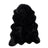 Long Wool Sheepskin Rug 104x150 cm Black