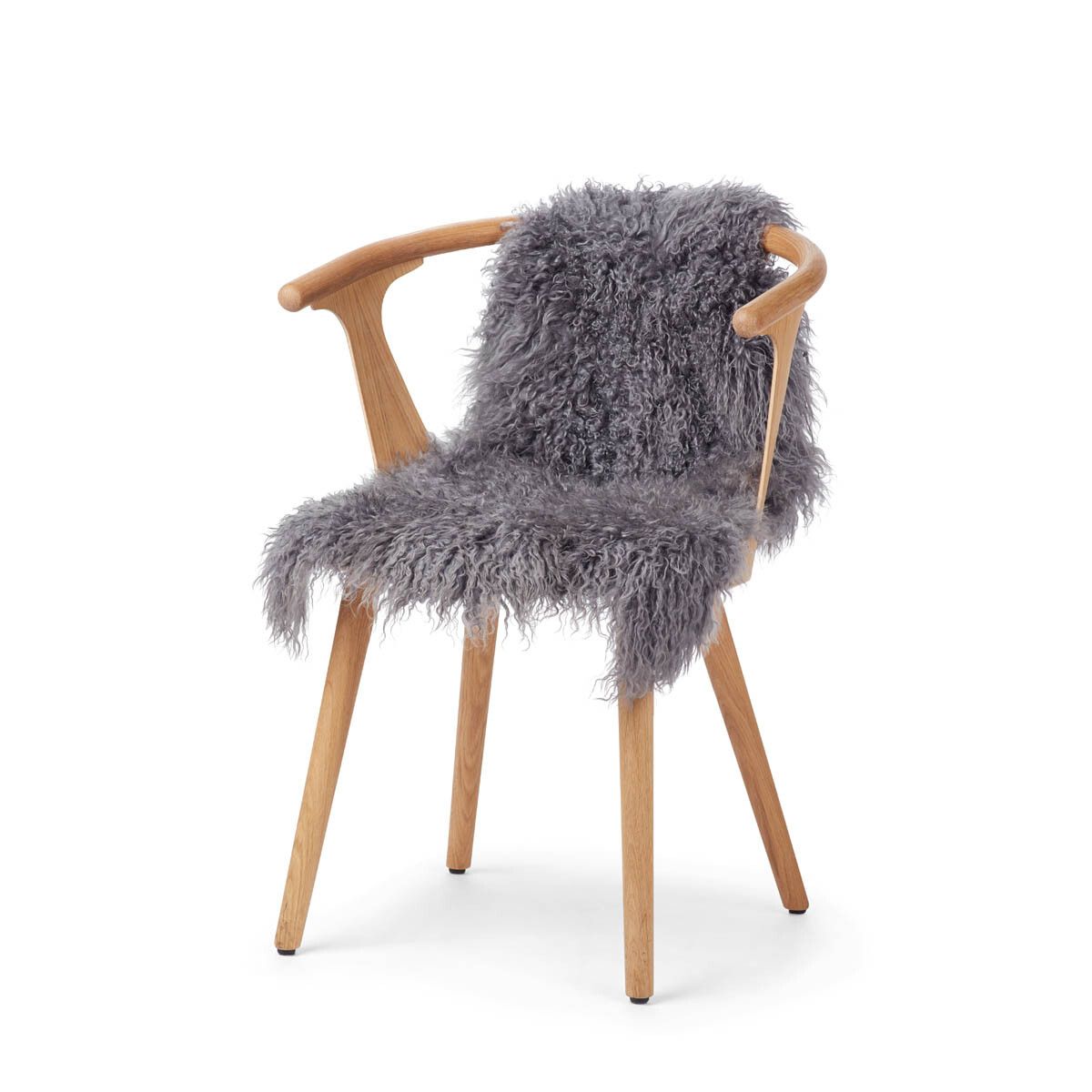 Tibetan Sheepskin | Curly | 33x20 in Steel
