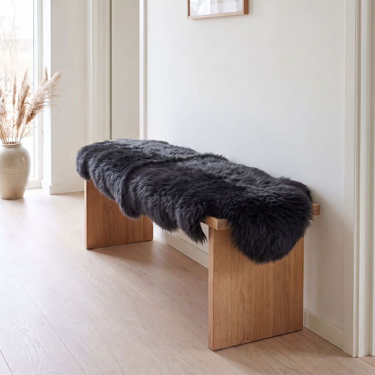 Fellvang Double Lambskin | Long Wool | New Zealand | 63x24 in Champagne