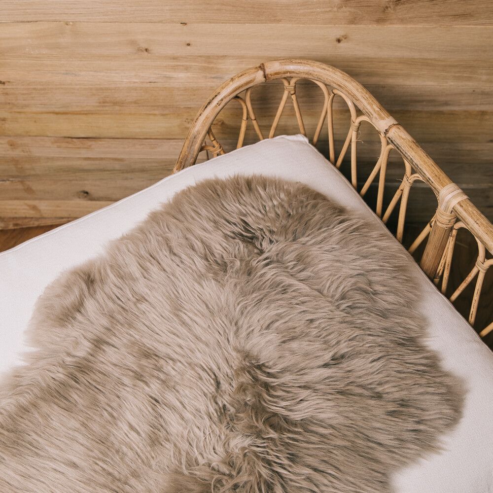 Merino Double Sheepskin | Long Wool | 67x24 in Taupe