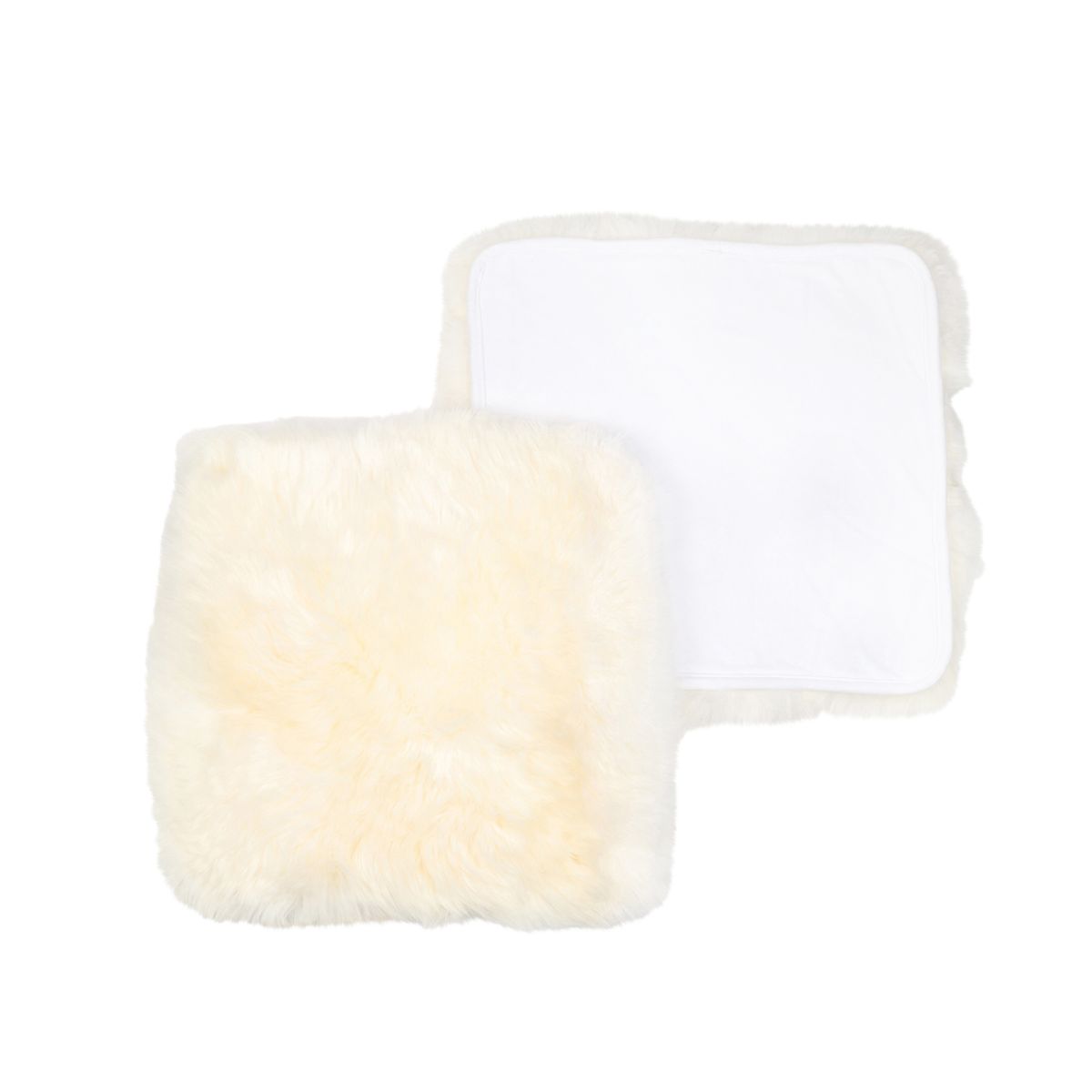 Seat Cover | With Backing | Long Wool | New Zealand Ivory