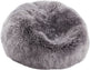 Round Sheepskin Bean Bag | Long Wool | Medium | Large Light Grey