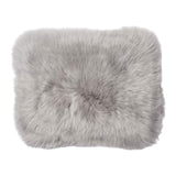 Sample Long Wool Sheepskin Design Rug 32x42 cm Light Grey