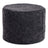 Short Wool Curly Sheepskin Pouf Anthracite