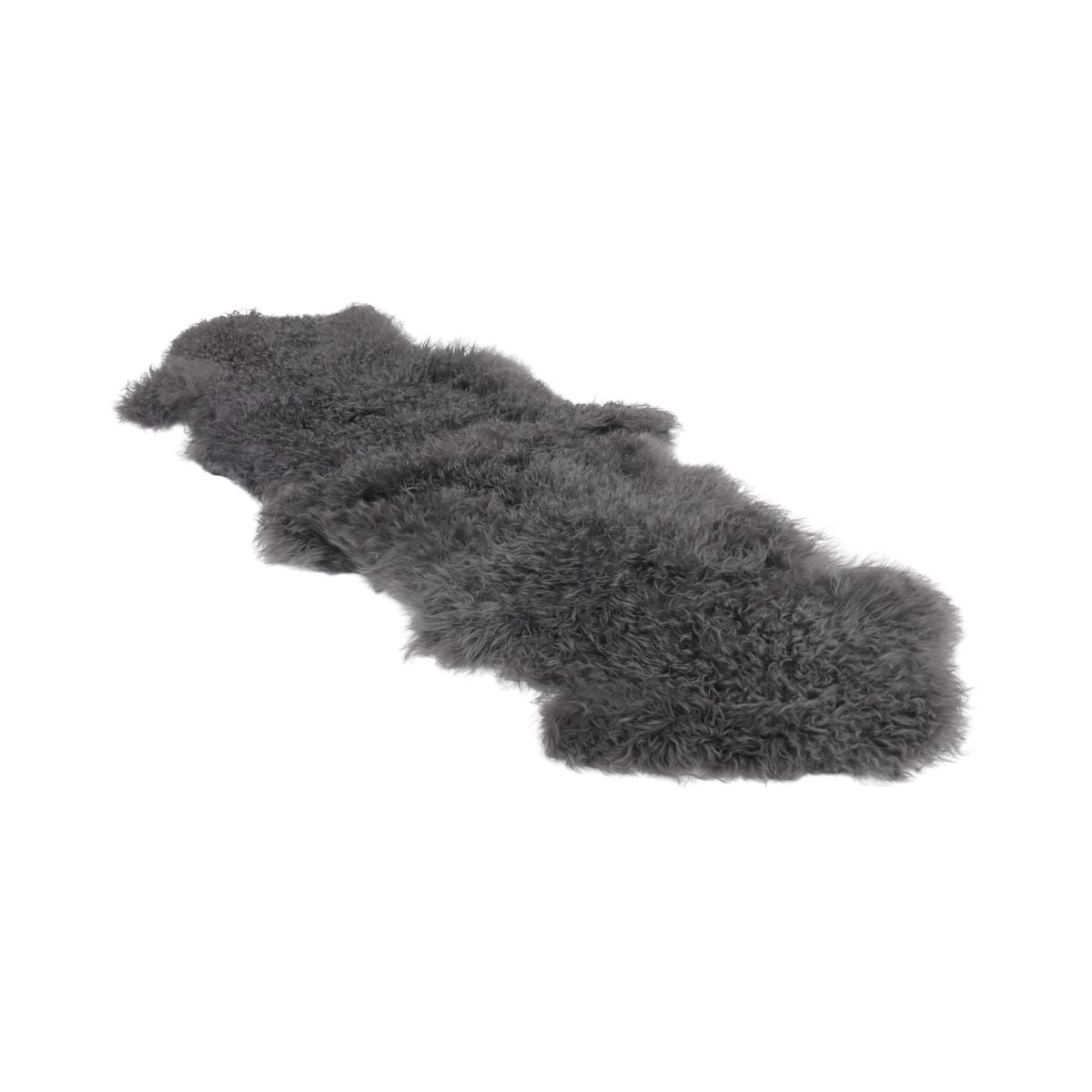 Tibetan Sheepskin 20x59 in ( 2 skins together) Steel