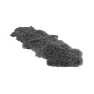 Tibetan Sheepskin 20x59 in ( 2 skins together) Steel
