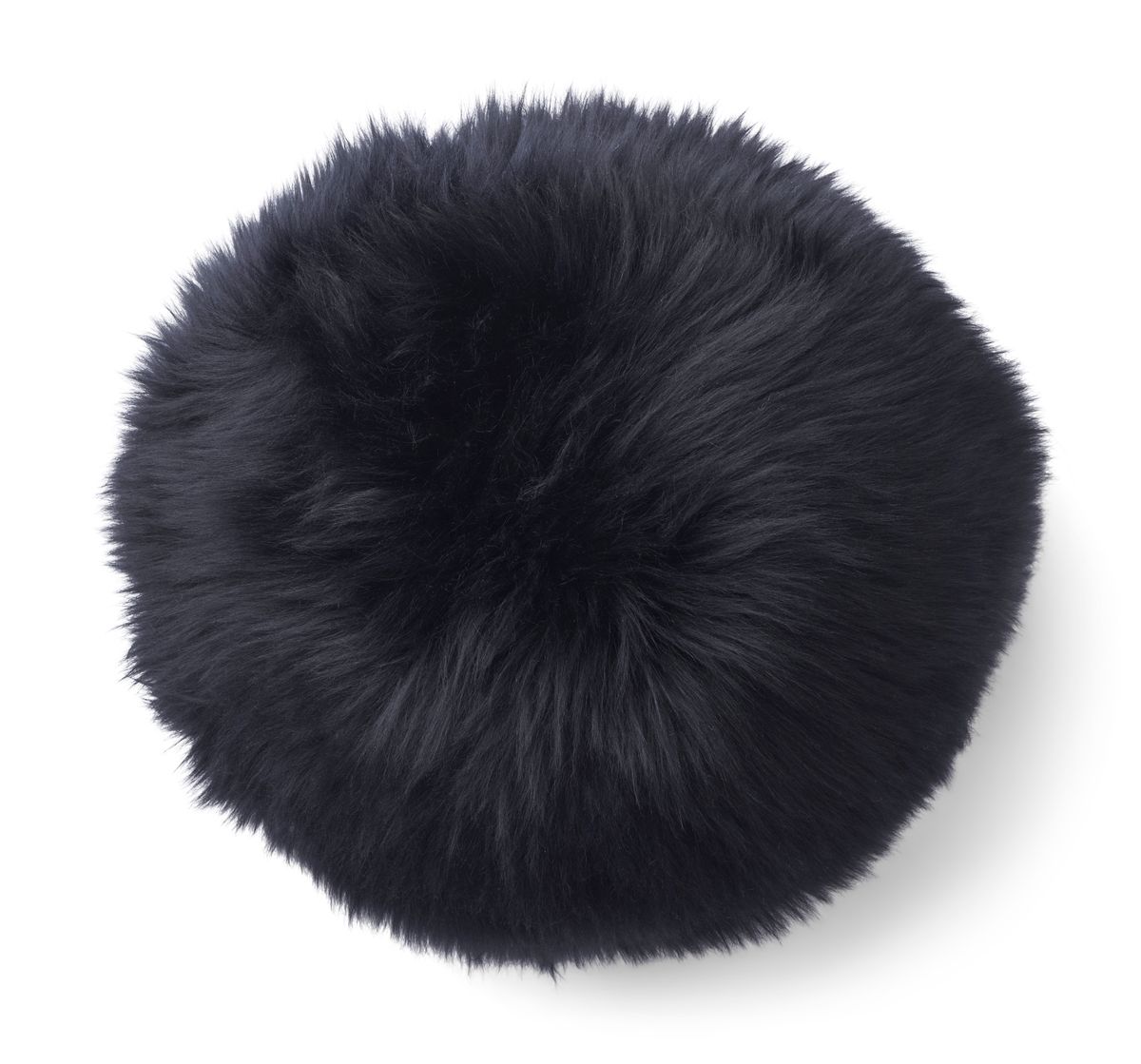 Angelite Cushion | D10 in | D12 in | D14 in | Long Wool Black