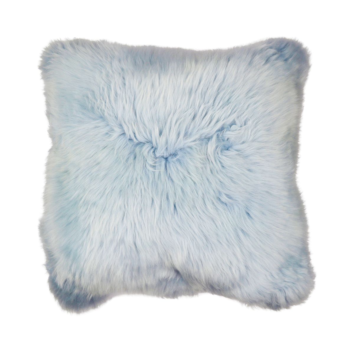 Sheepskin Cushion | Long Wool | New Zealand | Square Blue-Grey