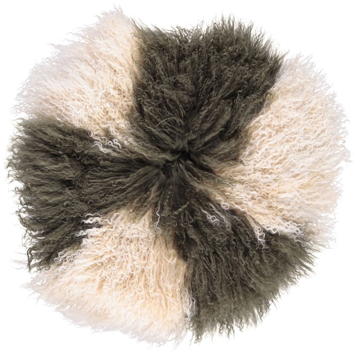 Curly Cake Cushion | D15 in | 18 in | 24 in Arctic Sunrise/Hedge Green