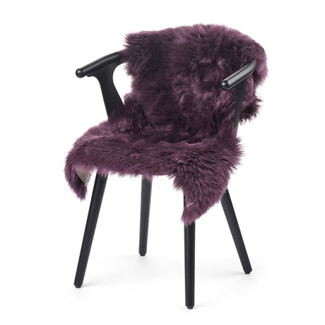 New Zealand Sheepskin | Long Wool | 90 cm Aubergine