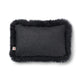 Long-Wool Sheepskin Cushion | 34x52 cm Charcoal/Black