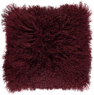 Curly Cushion | 16x16 in Burgundy