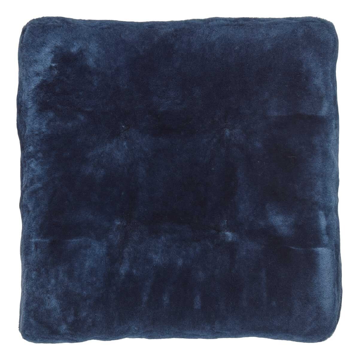 Moccasin Seat Cover | 18x18x2 in Navy Blue