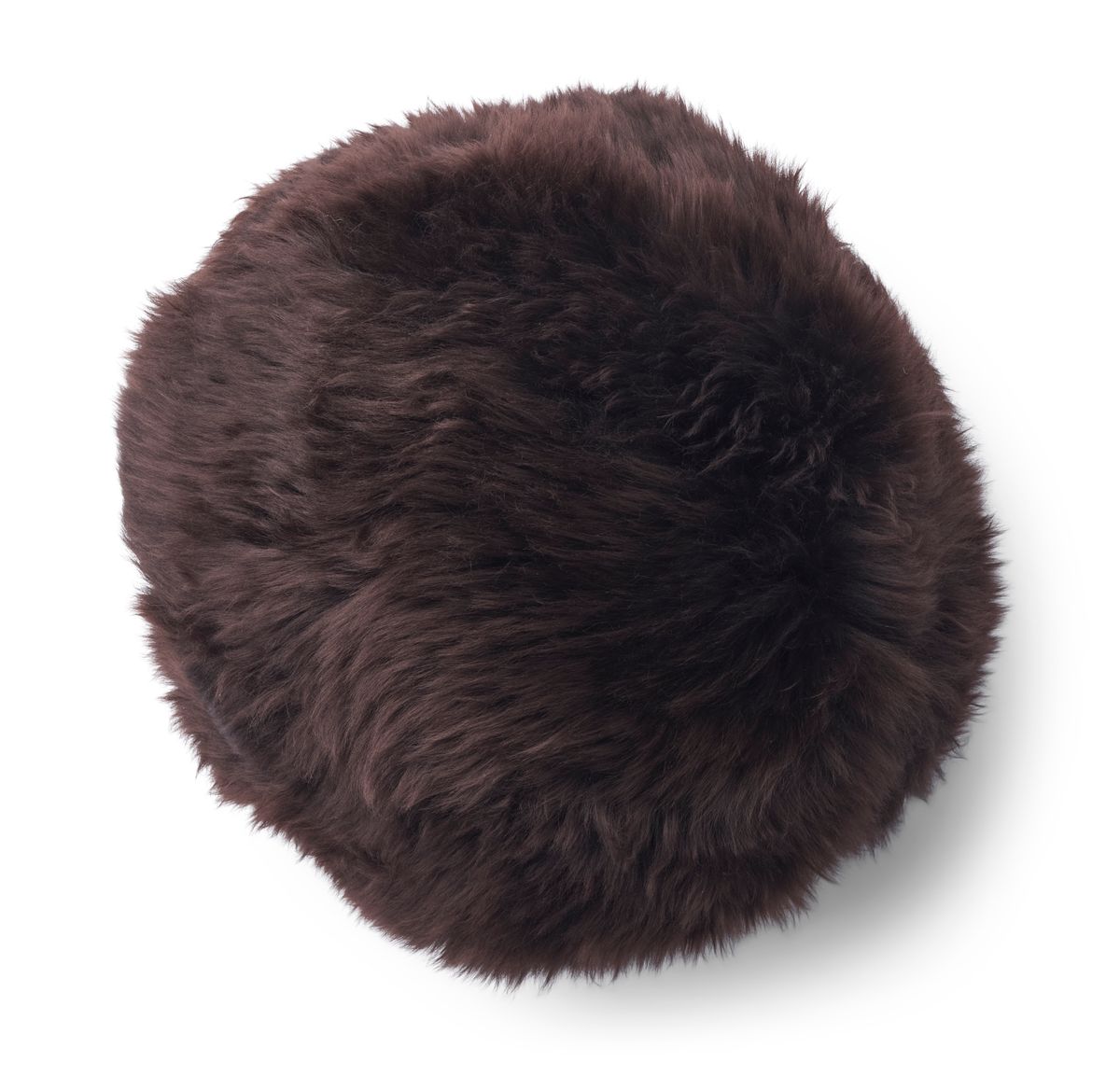 Angelite Cushion | D10 in | D12 in | D14 in | Long Wool Chocolate