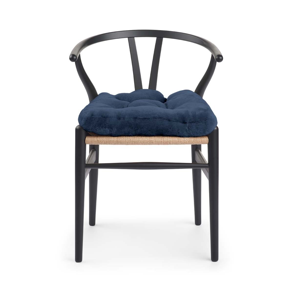 Moccasin Seat Cover | 18x18x2 in Navy Blue