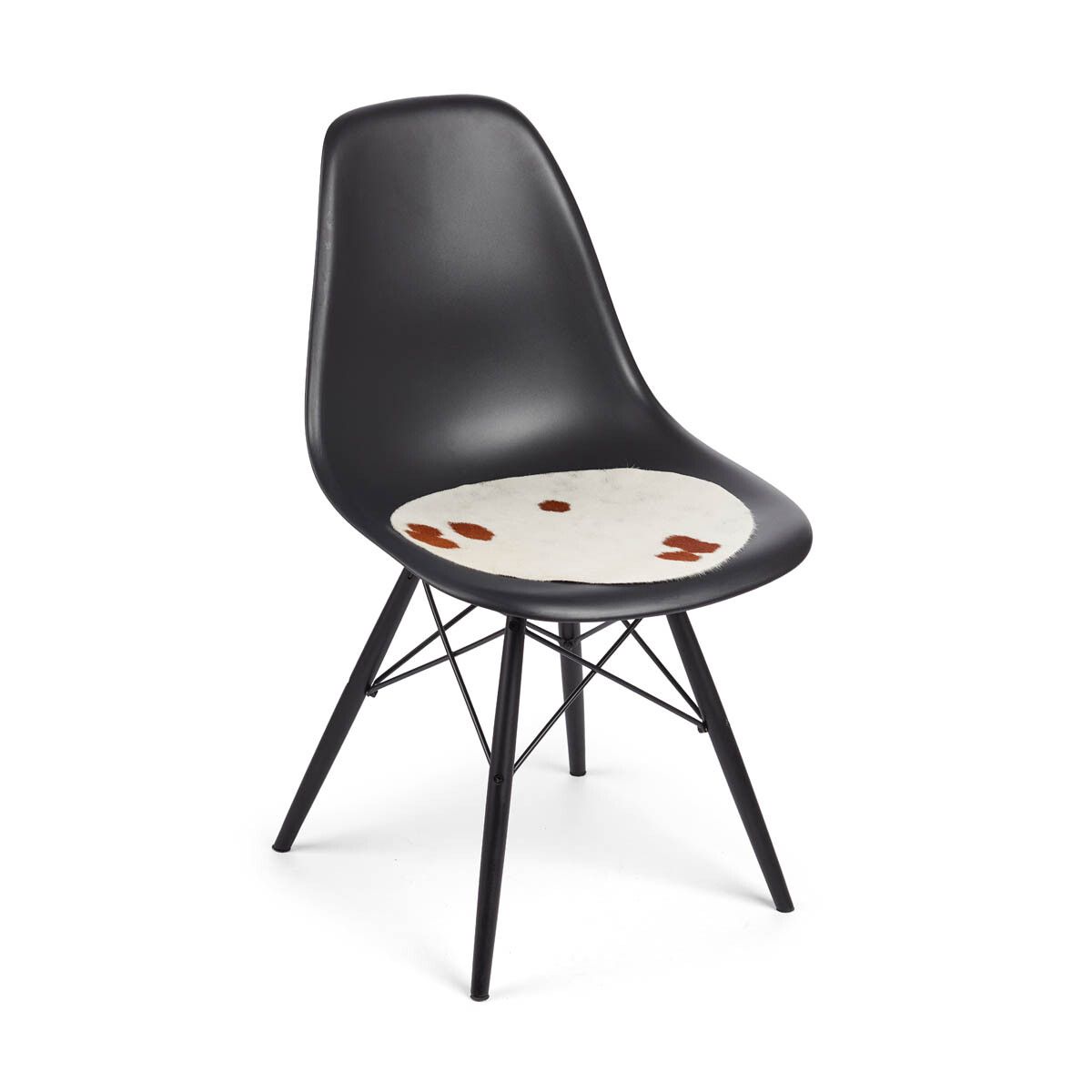 Cow Hide Seat Cover | D15 in Salt/Pepper/Brown/White