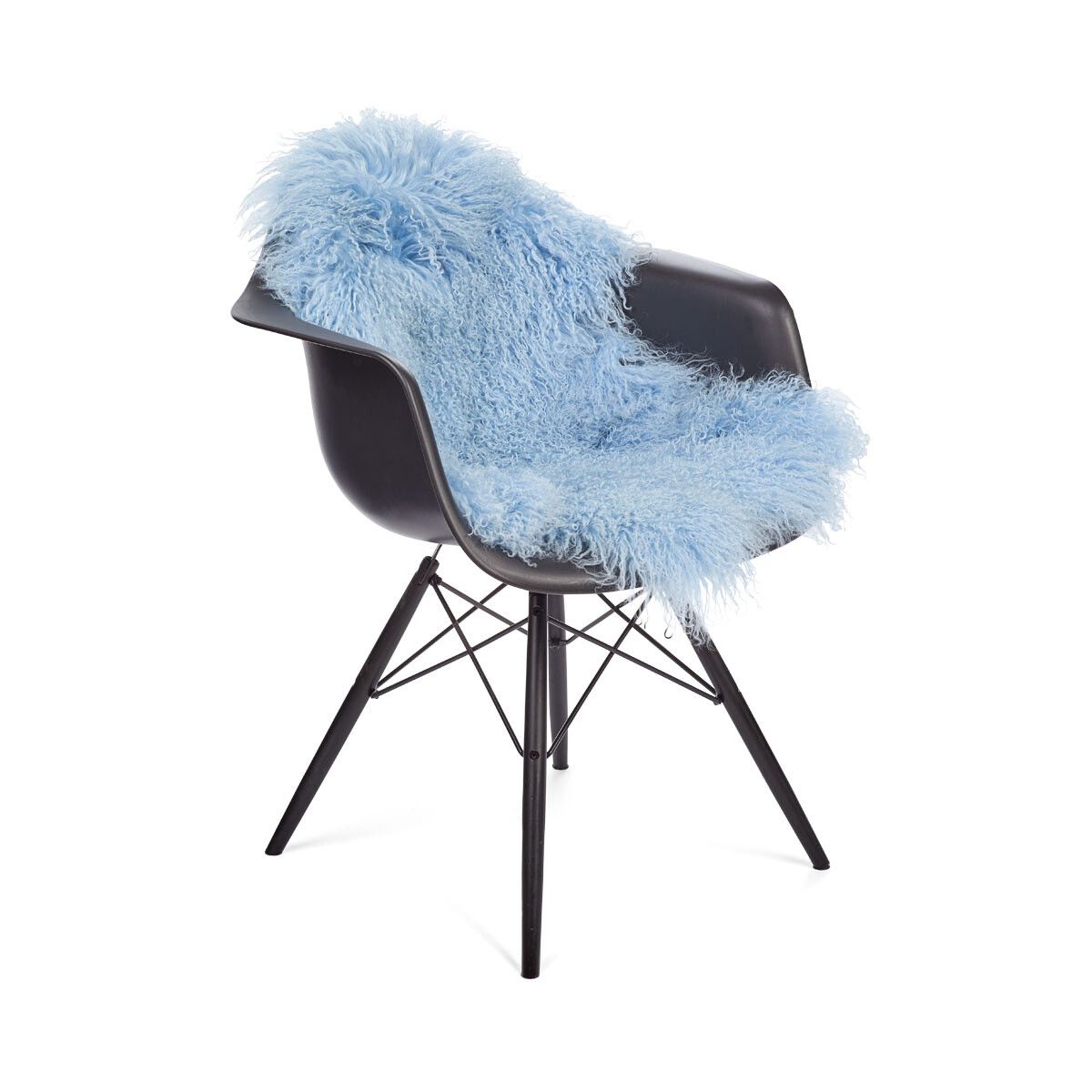 Curly Sheepskin | Tibetan | 33x20 in Summer Sky