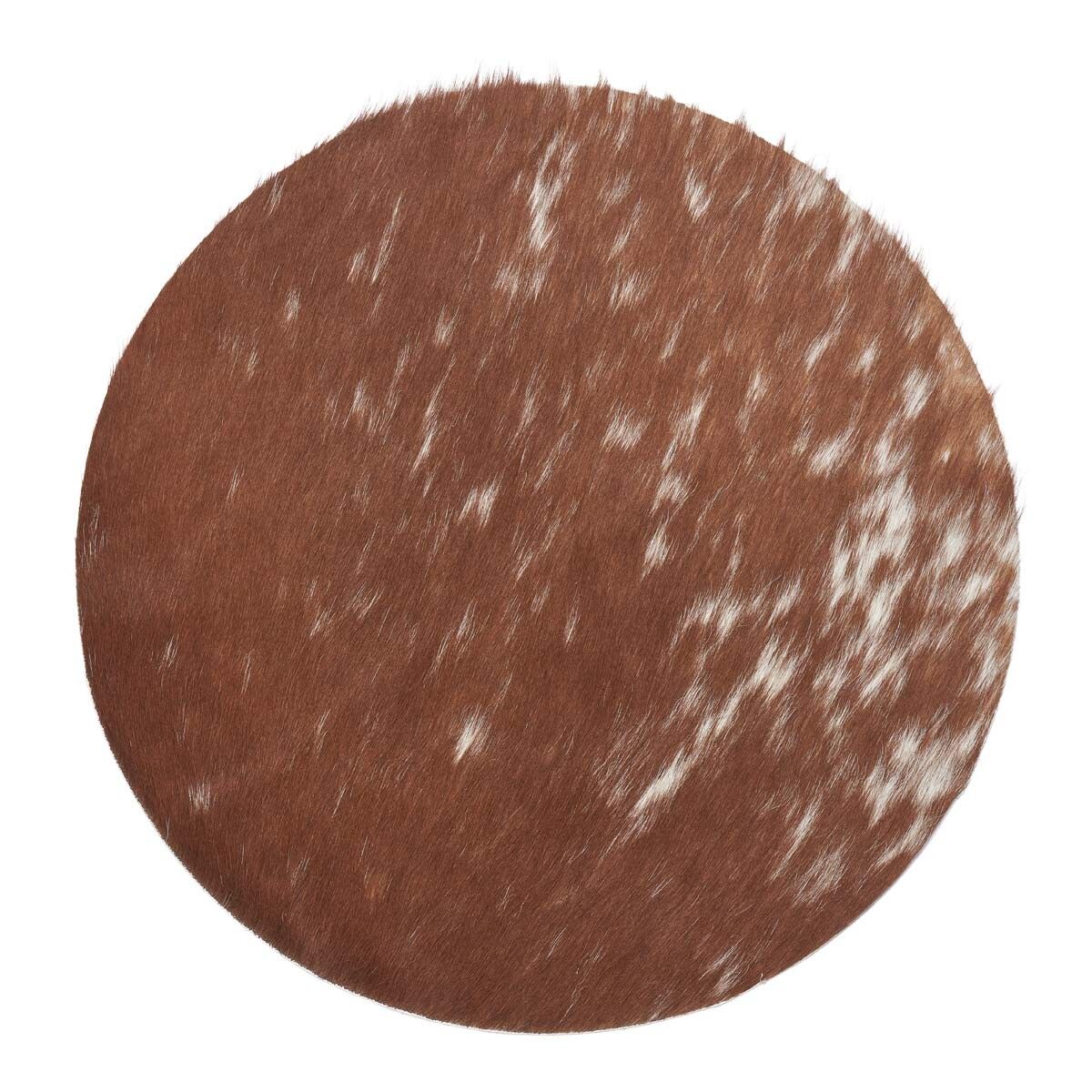 Cow Hide Seat Cover | D15 in Salt/Pepper/Brown/White