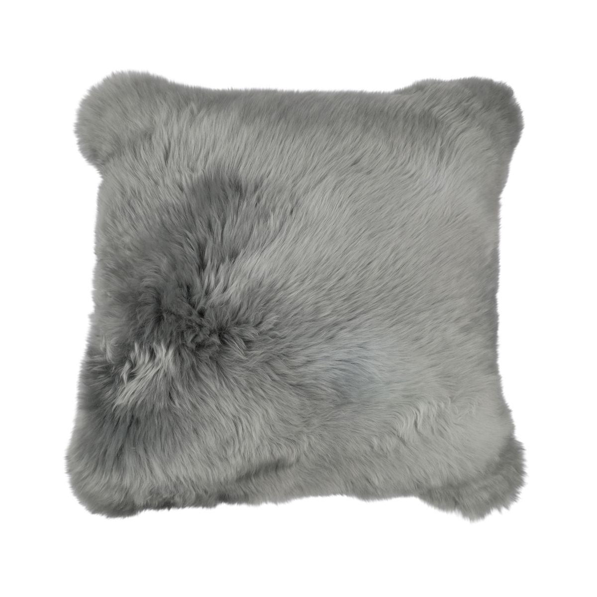 Sheepskin Cushion | Long Wool | New Zealand | Square Light Grey