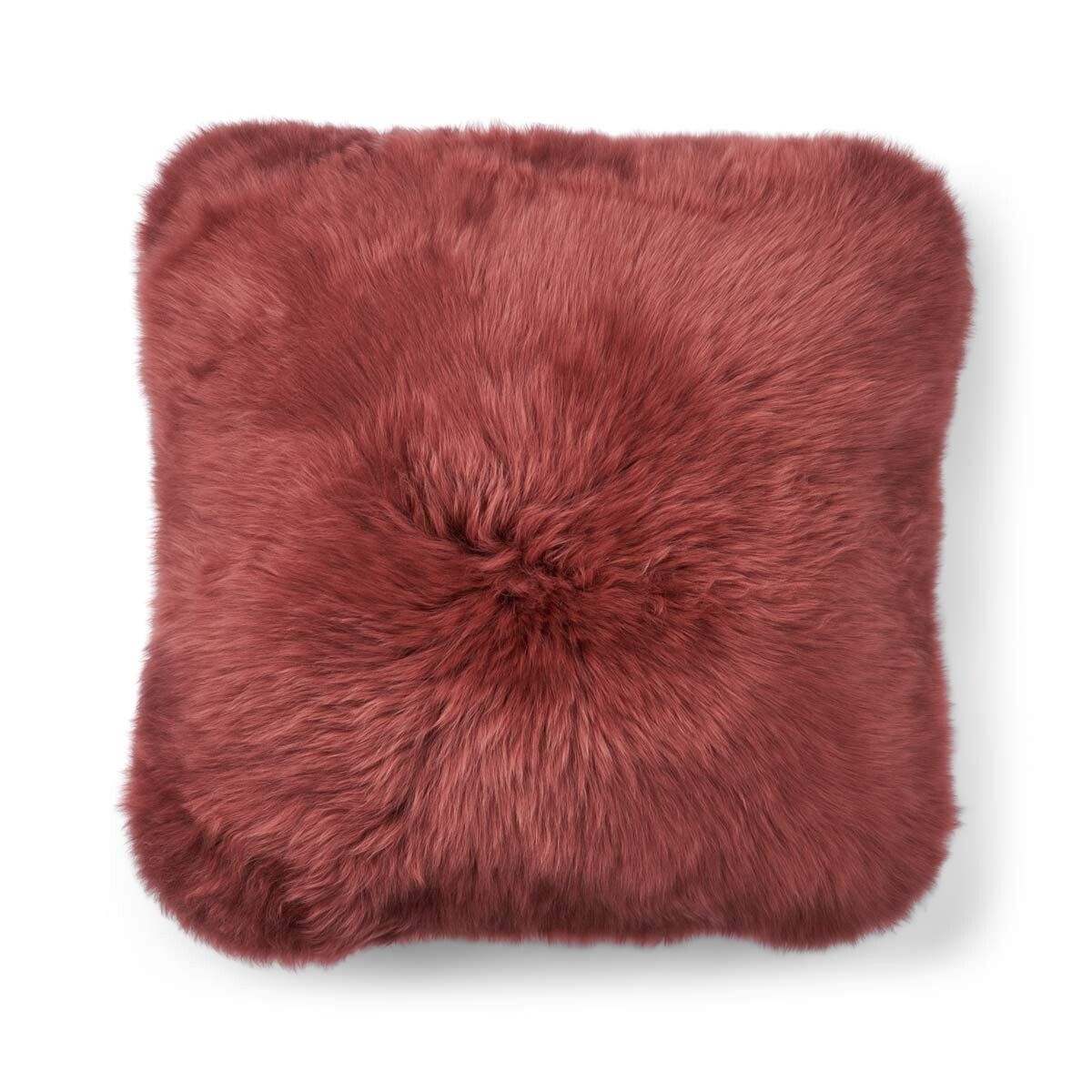 Long-Wool Sheepskin Cushion | Doublesided | | 40x40 cm Spiced Apple