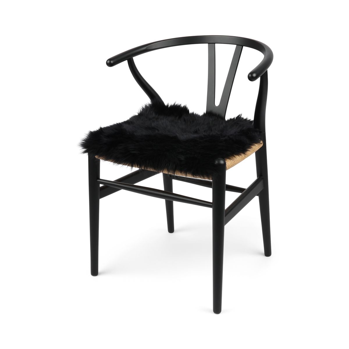Long Wool Seat Cover | New Zealand | Square Black