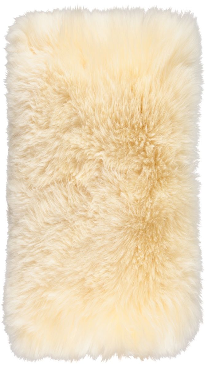 Long-Wool Sheepskin Cushion | 11x22 in Light Honey